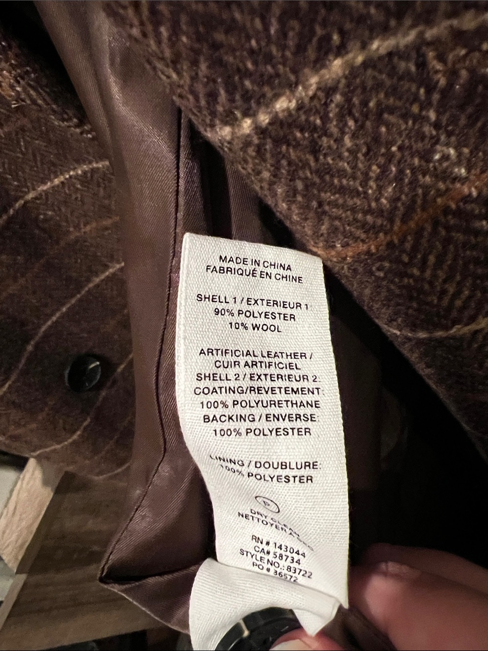 Avec Les Filles Brown Mixed-Media Trench Coat NWT - Picture 12 of 16